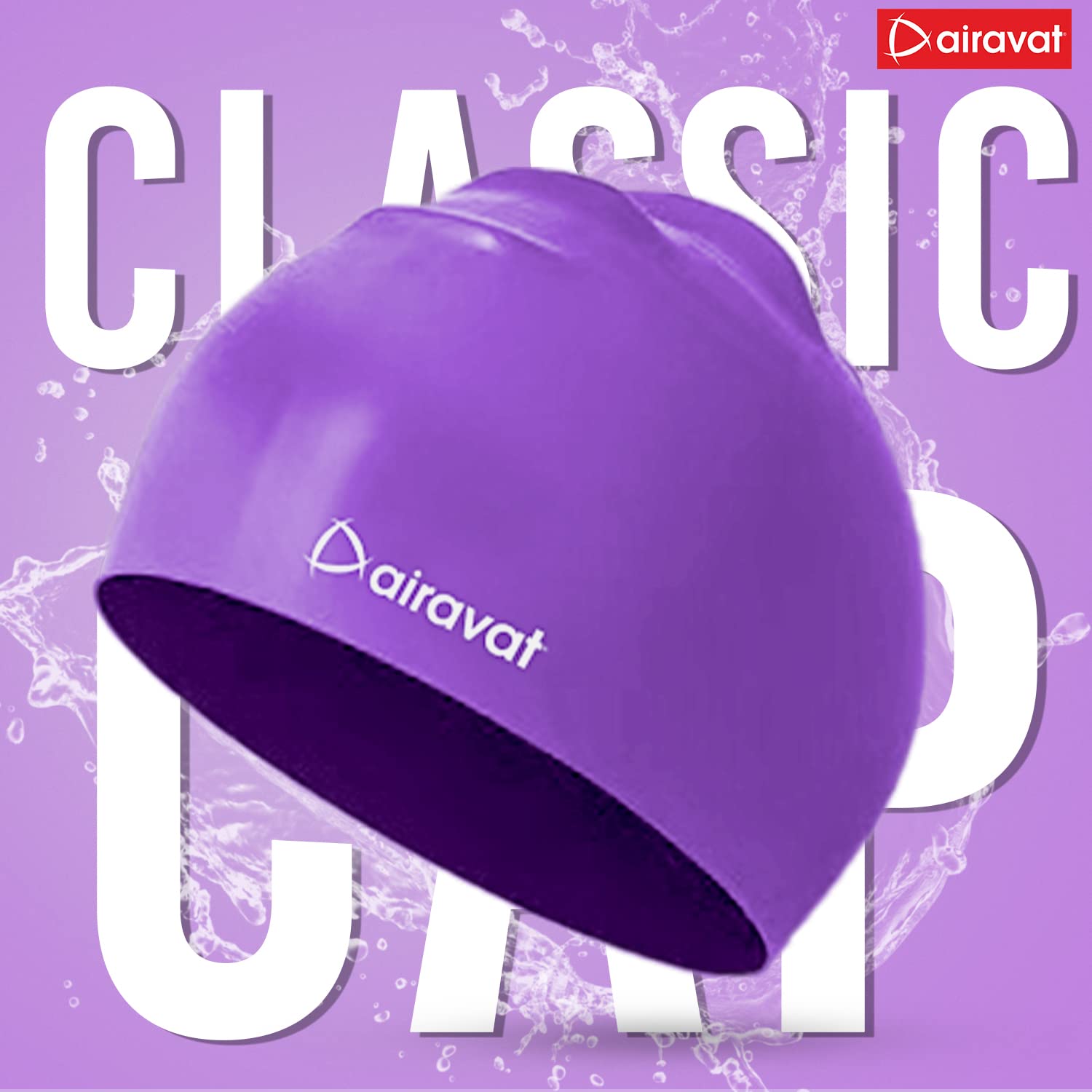 Airavat Classic Silicone Swim Cap – Comfortable & Durable Bathing Cap for Short, Medium & Long Hair – Unisex Swimming Cap for Men & Women - Best Price online Prokicksports.com