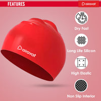Airavat 001 Basic Swimming Cap | Waterproof, Stretchable & Comfortable | Unisex Swim Cap for Men, Women & Kids - Best Price online Prokicksports.com