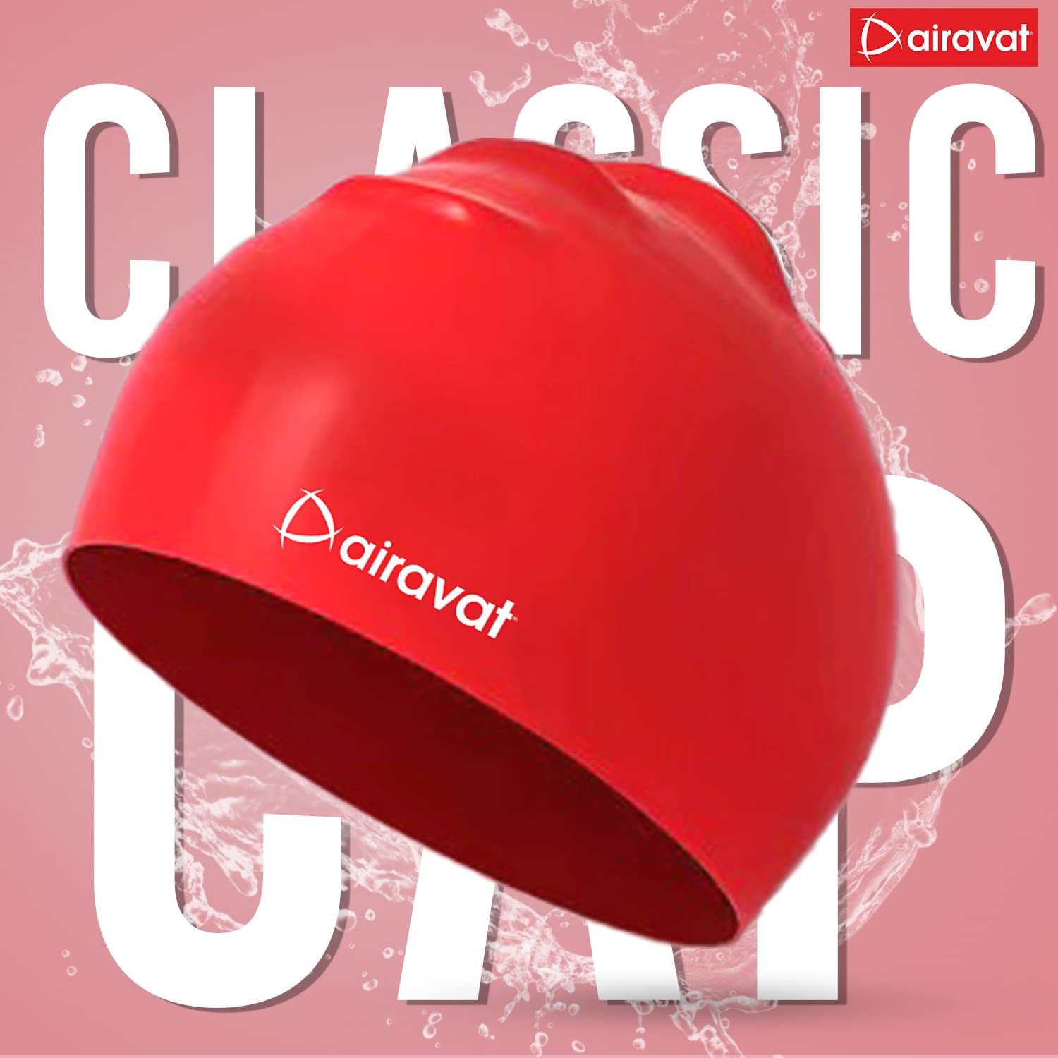 Airavat Classic Silicone Swim Cap – Comfortable & Durable Bathing Cap for Short, Medium & Long Hair – Unisex Swimming Cap for Men & Women - Best Price online Prokicksports.com