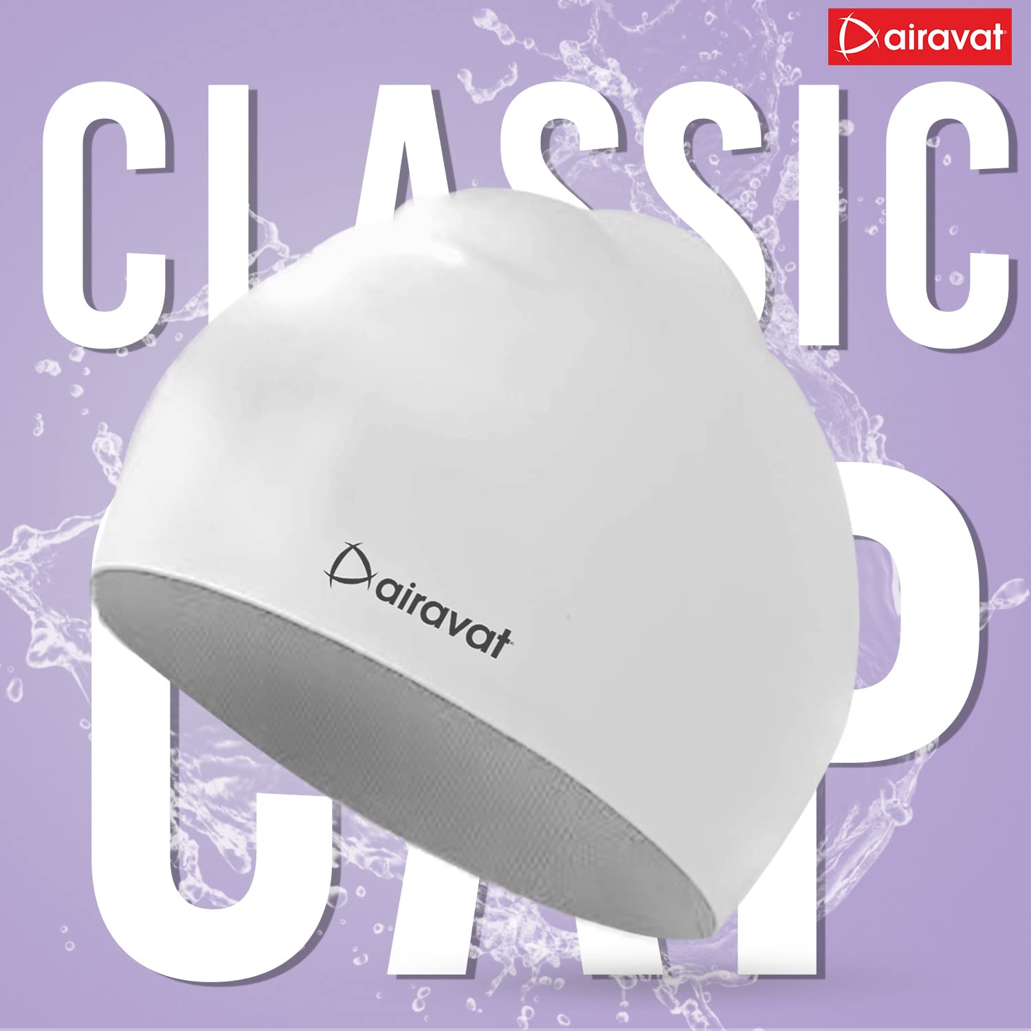 Airavat Classic Silicone Swim Cap – Comfortable & Durable Bathing Cap for Short, Medium & Long Hair – Unisex Swimming Cap for Men & Women - Best Price online Prokicksports.com