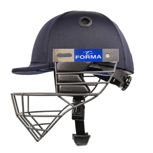Forma Club Mild Steel Cricket Helmet (Navy Blue) | Lightweight Design | Adjustable Chin Strap | Ventilated Grille