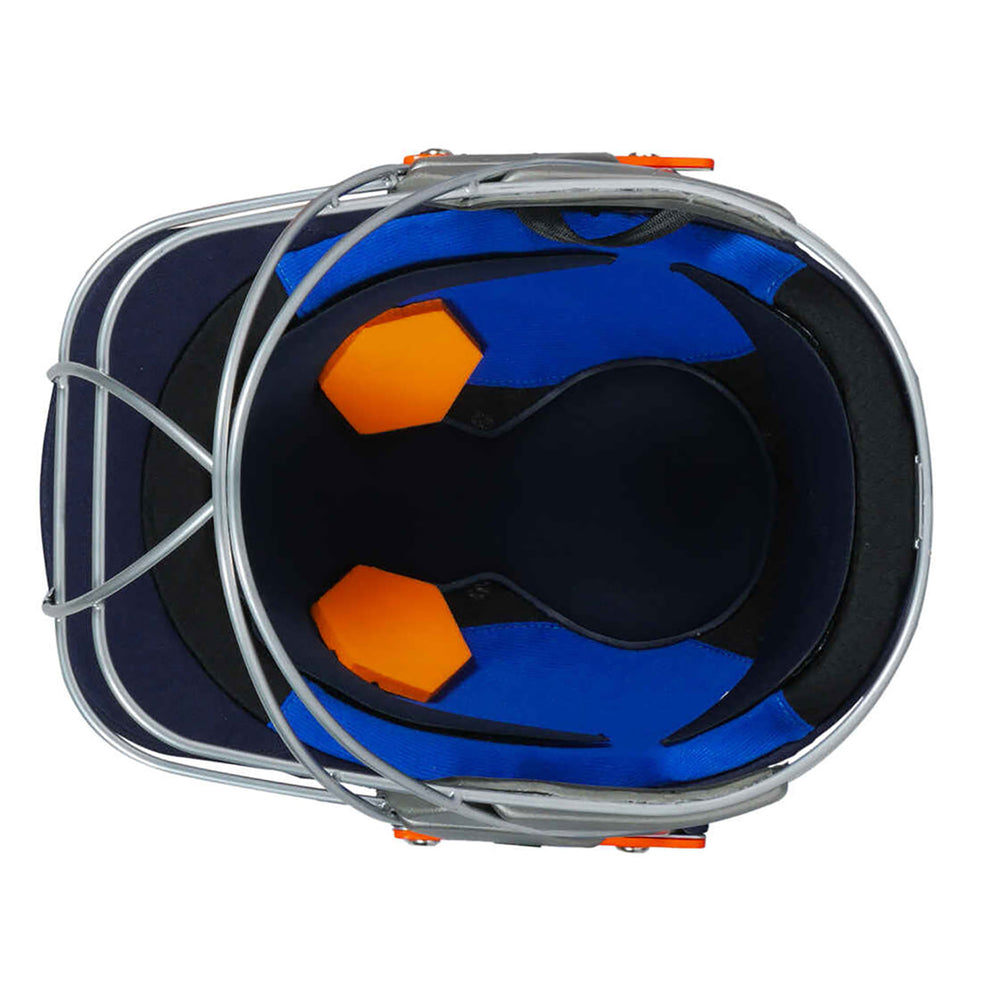SG Armour Lite Cricket Helmet, Navy – Lightweight Protective Gear with Adjustable Steel Grill for Batsmen, Ideal for Club and Practice Matches - Best Price online Prokicksports.com