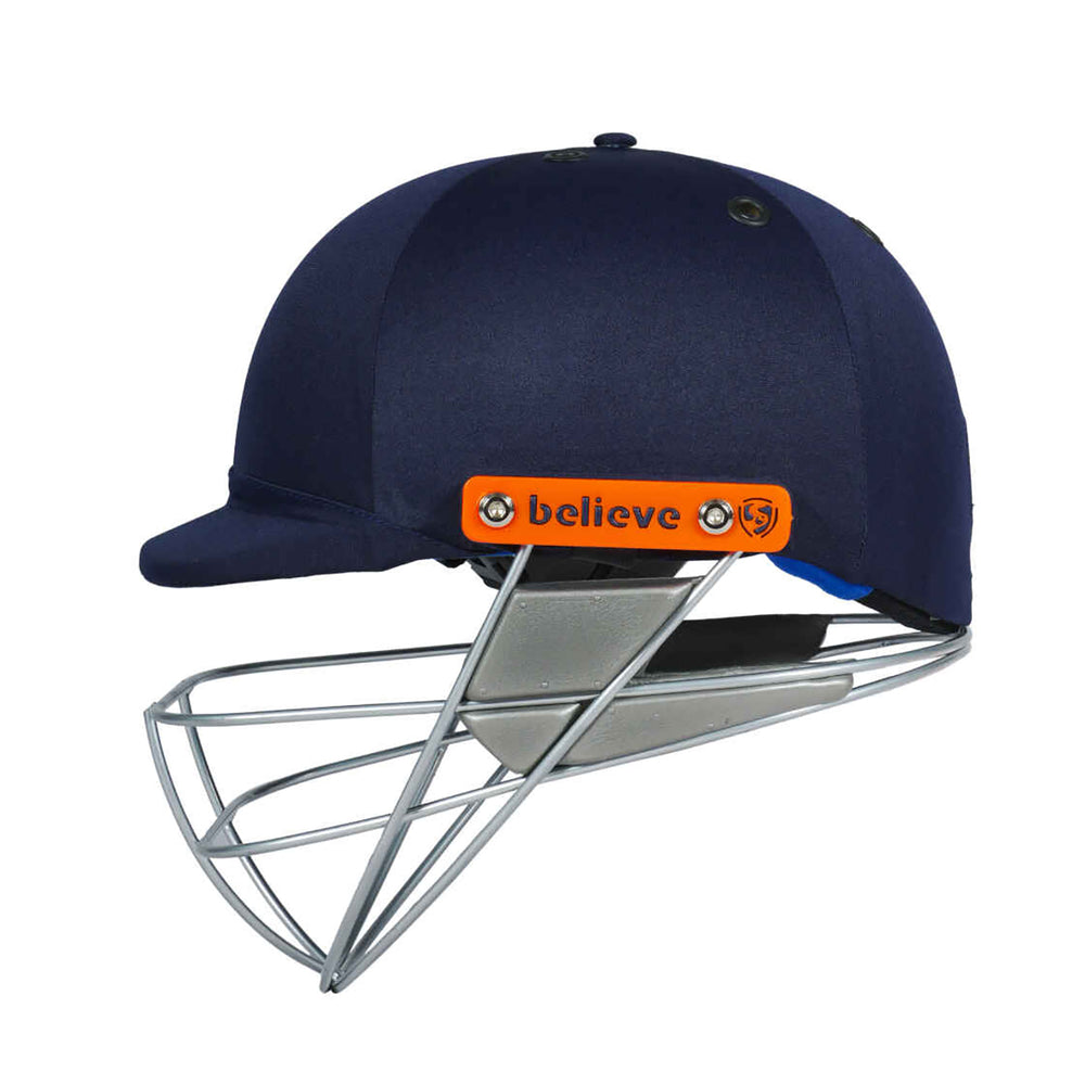 SG Armour Lite Cricket Helmet, Navy – Lightweight Protective Gear with Adjustable Steel Grill for Batsmen, Ideal for Club and Practice Matches - Best Price online Prokicksports.com