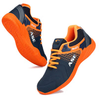 ASE Attack Badminton Shoes | Non-Marking Rubber Sole with Round Sole Support, Mesh Breathability & Shock Absorption