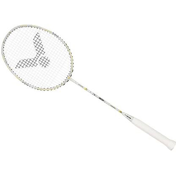 Victor PEANUTS Auraspeed SN A Unstrung Badminton Racquet – 4U5 Unstrung Lightweight Racket in Pearly White for Speed, Control, Style & Precision Gameplay
