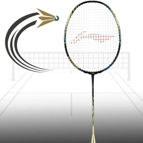 Li-Ning AXForce 100 Unstrung Badminton Racquet, 3U5 - Black/Gold