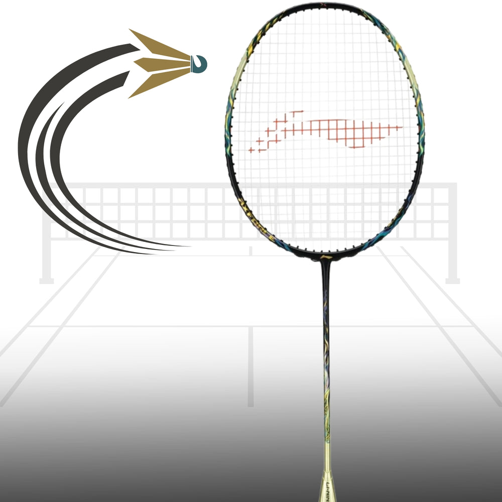 Li-Ning AXForce 100 Badminton Racquet - Unstrung, 4U Weight, G5 Grip, Ultra-Thin Shaft, Head-Heavy Balance, High Elasticity Carbon Fiber