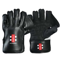 Gray Nicolls Academy Wicket Keeping Gloves Black – Durable Cricket Keeper Gloves with Padded Cuffs, Strong Grip Palm & Finger End Protection - Best Price online Prokicksports.com
