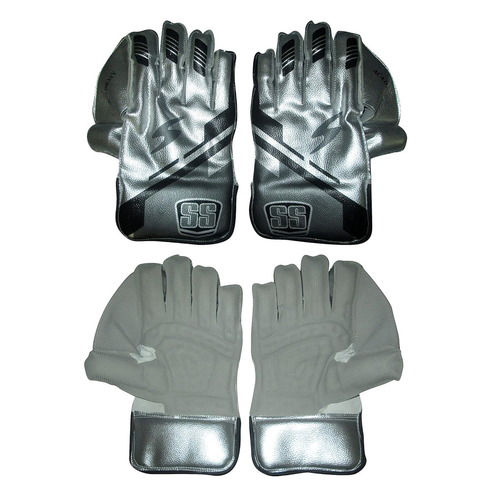 SS Academy Wicket Keeping Gloves – Durable, Lightweight, Professional Cricket Gloves with Strong Grip and Padding for Club and Training Use