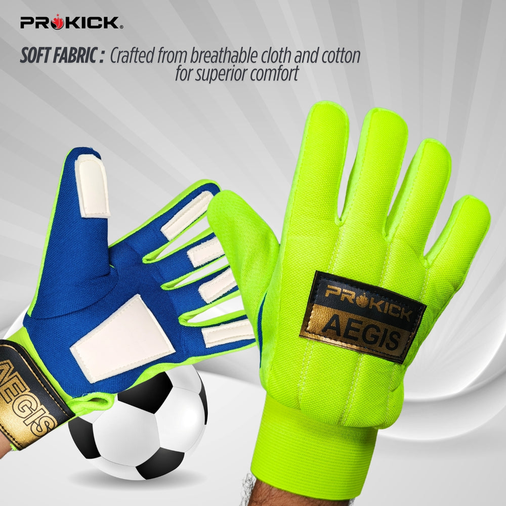 Prokick Aegis Football Goalkeeper Gloves with High Grip Latex Palm, Shock Absorption, Breathable Design for Superior Ball Control and Comfort - Best Price online Prokicksports.com