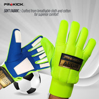Prokick Aegis Football Goalkeeper Gloves with High Grip Latex Palm, Shock Absorption, Breathable Design for Superior Ball Control and Comfort - Best Price online Prokicksports.com