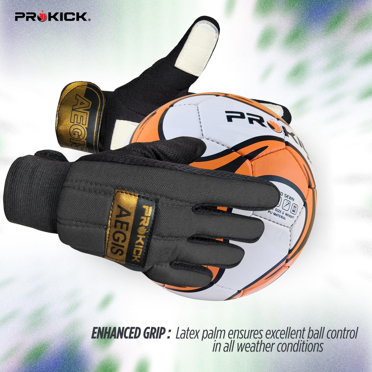 Prokick Aegis Football Goalkeeper Gloves with High Grip Latex Palm, Shock Absorption, Breathable Design for Superior Ball Control and Comfort - Best Price online Prokicksports.com