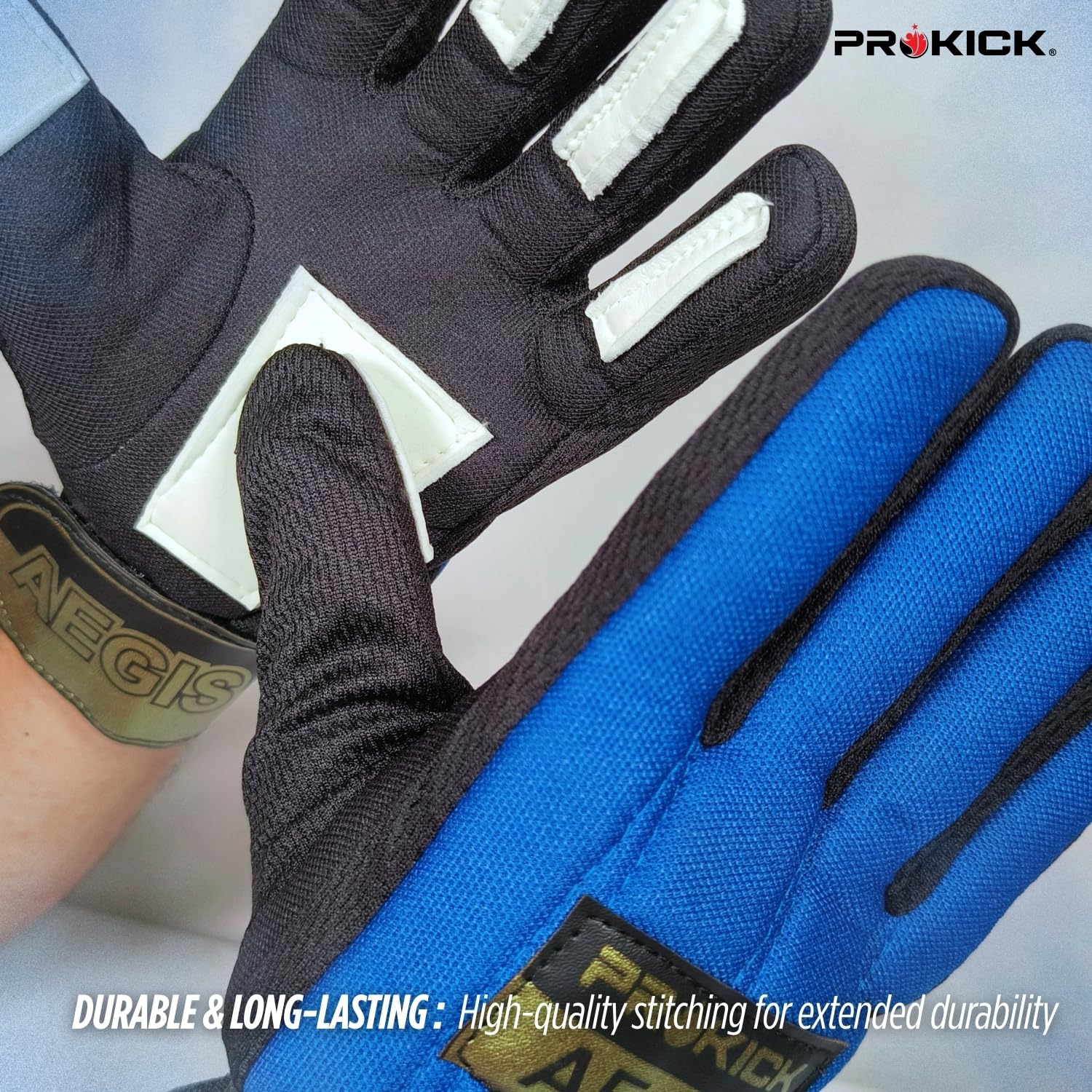 Prokick Aegis Football Goalkeeper Gloves with High Grip Latex Palm, Shock Absorption, Breathable Design for Superior Ball Control and Comfort - Best Price online Prokicksports.com
