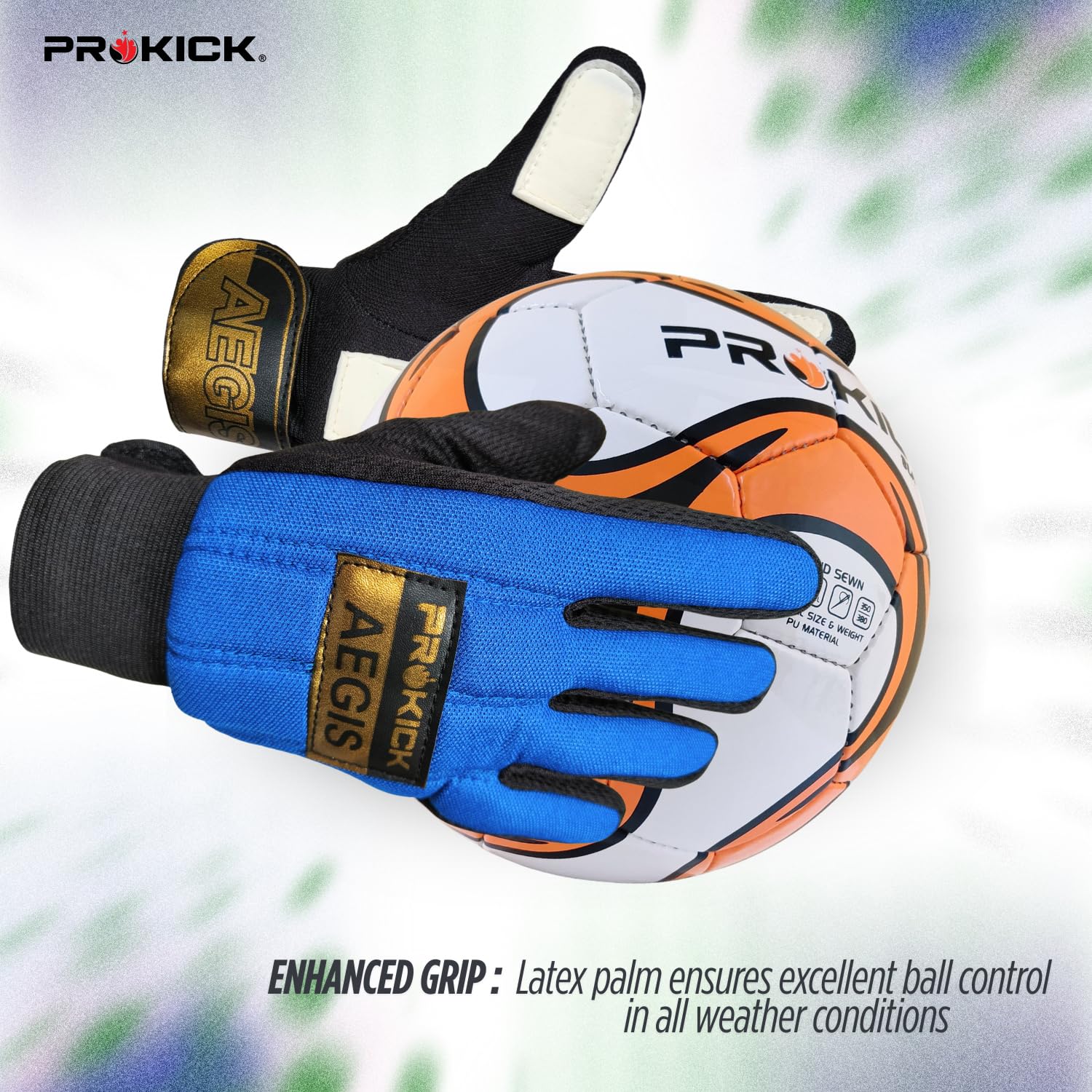 Prokick Aegis Football Goalkeeper Gloves with High Grip Latex Palm, Shock Absorption, Breathable Design for Superior Ball Control and Comfort - Best Price online Prokicksports.com