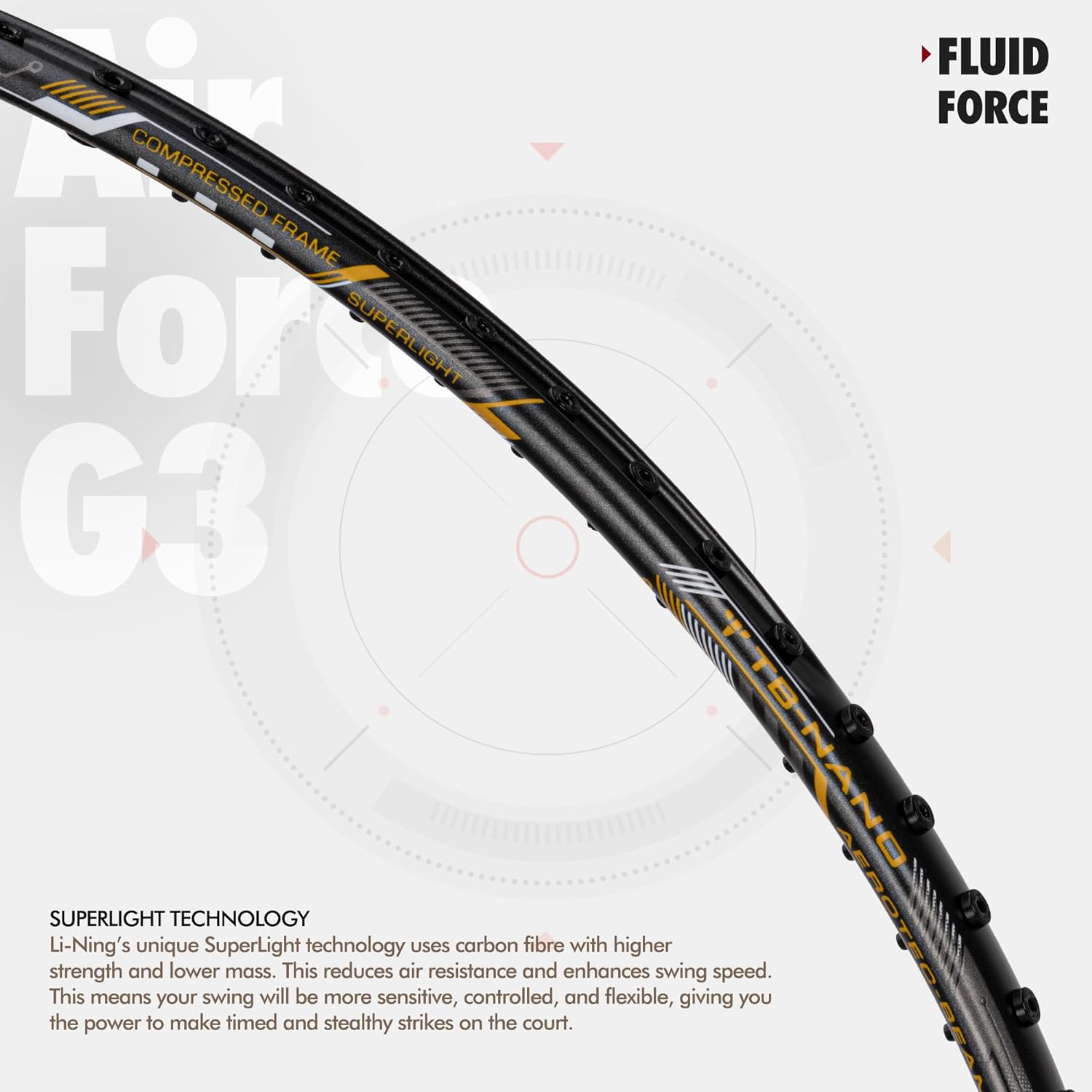 Li-Ning Air-Force 80 G3 Carbon Fibre Strung Badminton Racquet - Best Price online Prokicksports.com