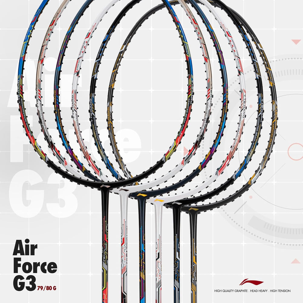 Li-Ning Air-Force 80 G3 Carbon Fibre Strung Badminton Racquet - Best Price online Prokicksports.com