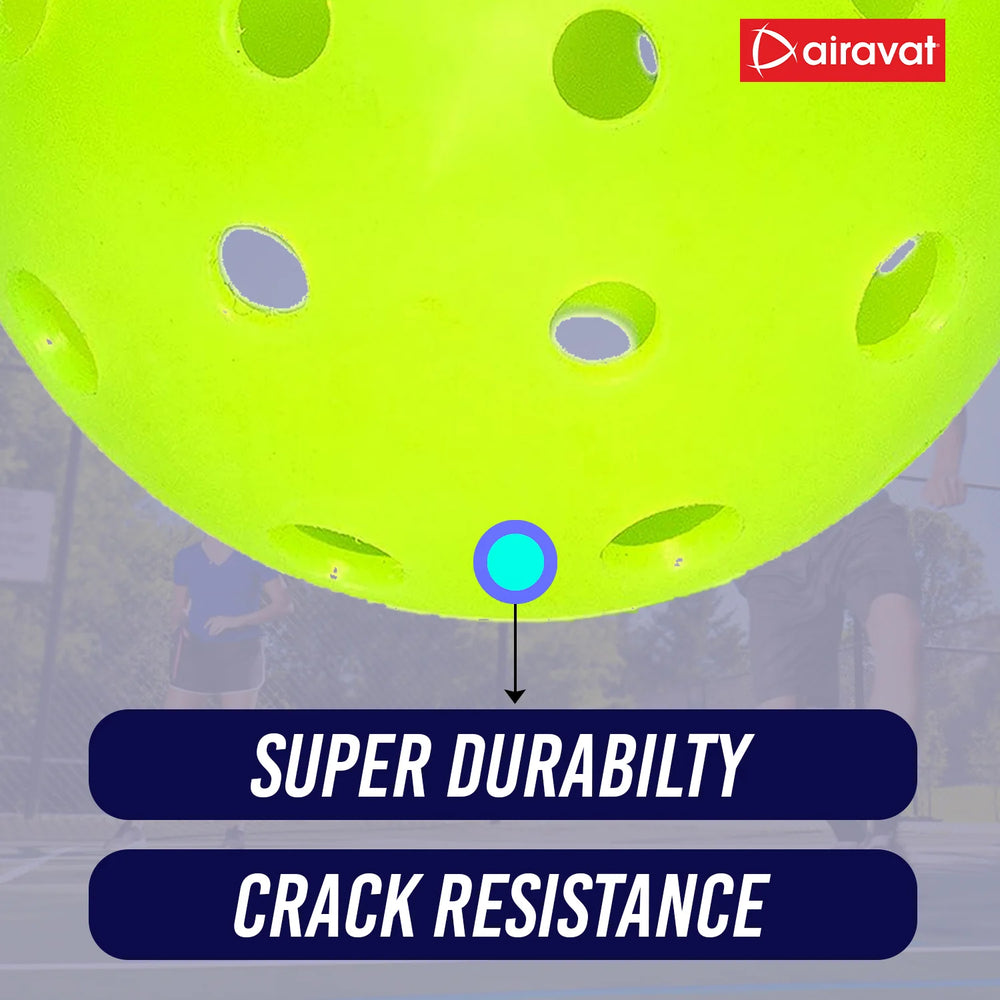 Airavat Outdoor 40 Hole Pickleball Balls, Pack of 6 - Best Price online Prokicksports.com