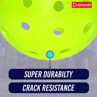 Airavat Outdoor 40 Hole Pickleball Balls, Pack of 6 - Best Price online Prokicksports.com