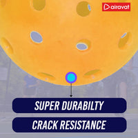 Airavat Outdoor 40 Hole Pickleball Balls, Pack of 6 - Best Price online Prokicksports.com