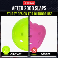 Airavat Outdoor 40 Hole Pickleball Balls, Pack of 6 - Best Price online Prokicksports.com