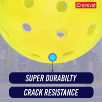 Airavat Outdoor 40 Hole Pickleball Balls, Pack of 6 - Best Price online Prokicksports.com