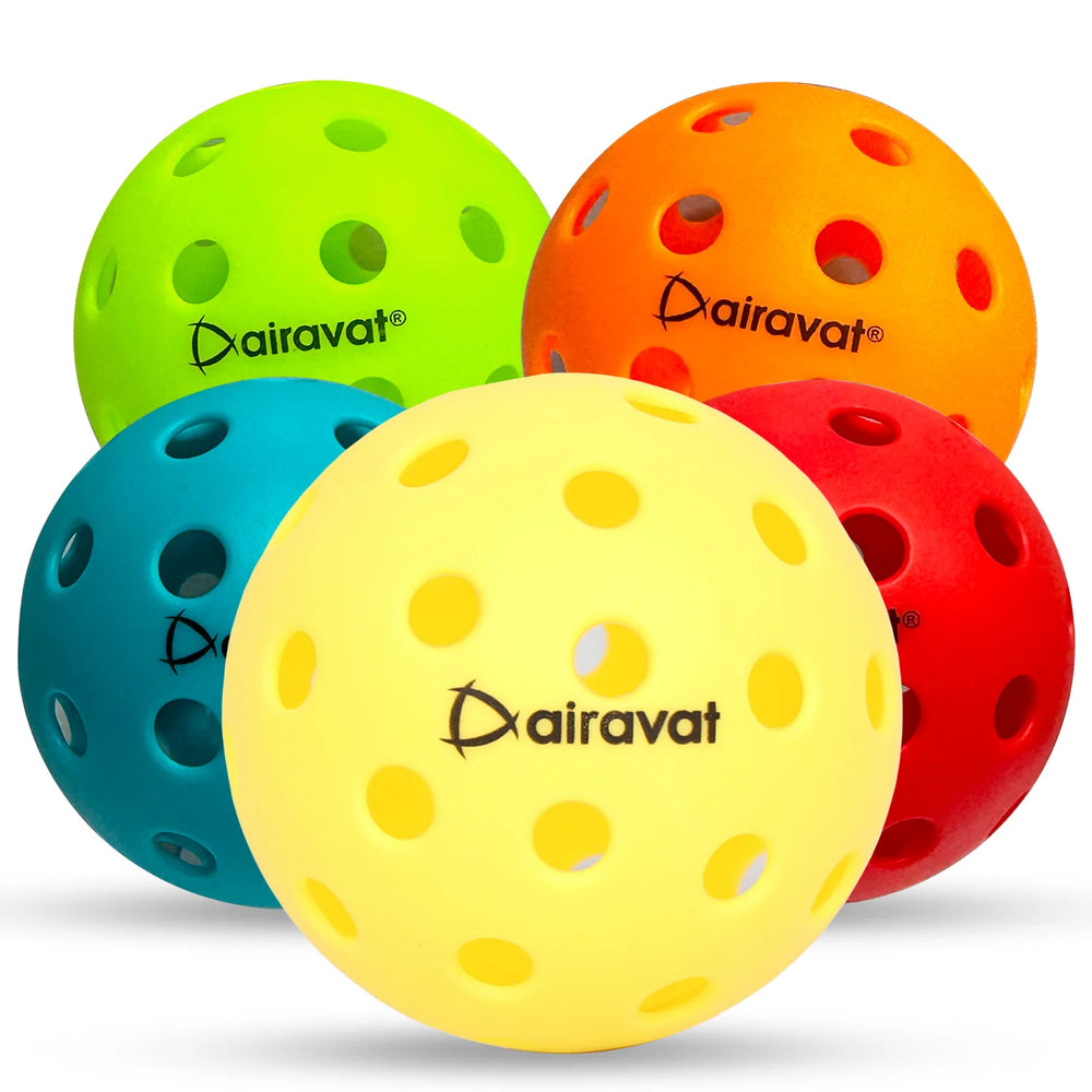 Airavat Outdoor 40 Hole Pickleball Balls, Pack of 6 - Best Price online Prokicksports.com