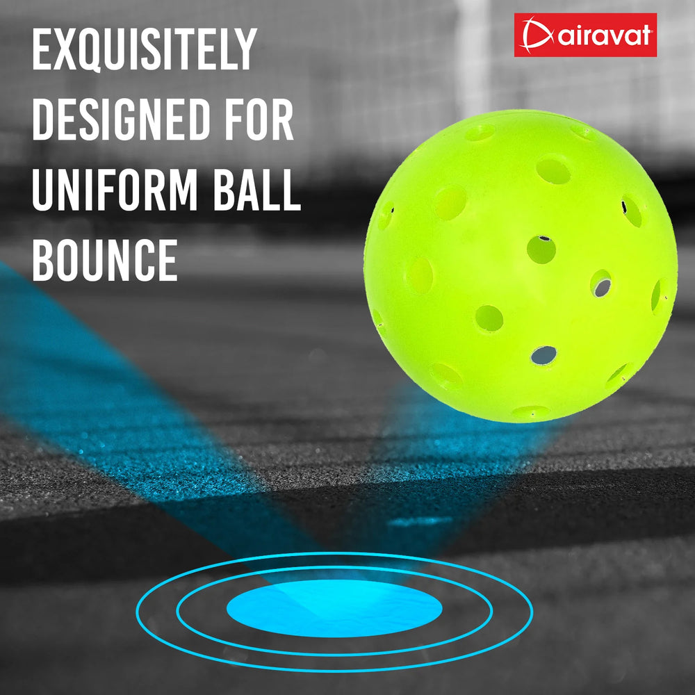 Airavat Outdoor 40 Hole Pickleball Balls, Pack of 6 - Best Price online Prokicksports.com