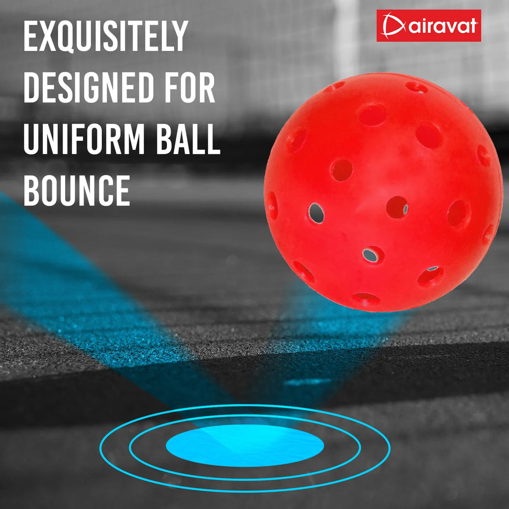 Airavat Outdoor 40 Hole Pickleball Balls, Pack of 6 - Best Price online Prokicksports.com