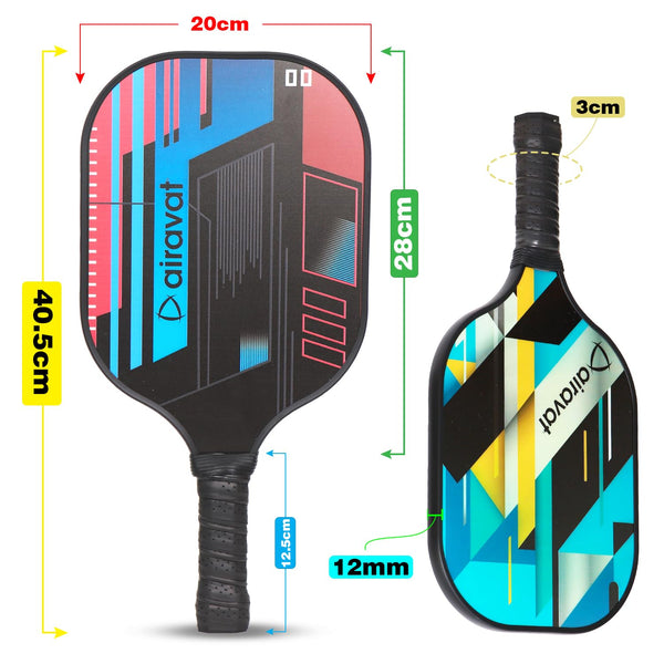 Airavat Bang 7403 Pickleball Paddle Set (Combo of 2 Pc Pickleball Paddles, 2 Pc Balls & 1 Premium Bag) (Copy)