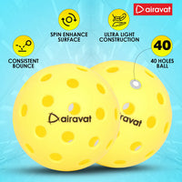 Airavat Prix 7404 Pickleball Paddle Set (Combo of 2 Pc Pickleball Paddles, 2 Pc Balls & 1 Premium Bag) - Best Price online Prokicksports.com