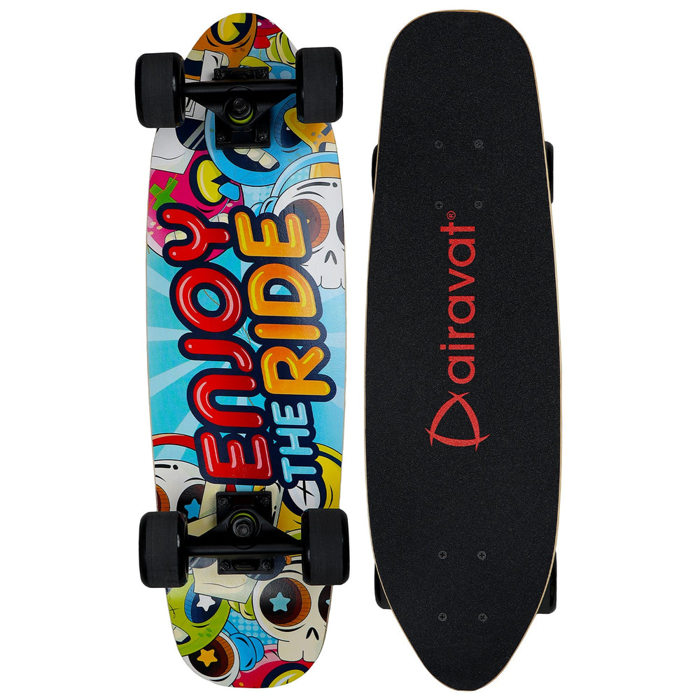 AIRAVAT Gallant Wooden Skateboard | Premium 7-Layer Deck with Non-Slip PU Wheels | Multicolor Board for Kids, Teens & Adults | Weight Capacity up to 100Kg - Best Price online Prokicksports.com