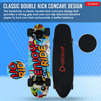 AIRAVAT Gallant Wooden Skateboard | Premium 7-Layer Deck with Non-Slip PU Wheels | Multicolor Board for Kids, Teens & Adults | Weight Capacity up to 100Kg - Best Price online Prokicksports.com
