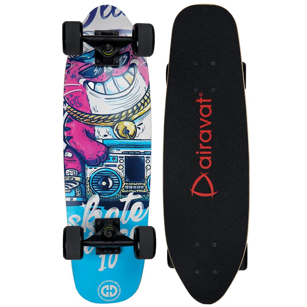 AIRAVAT Gallant Wooden Skateboard | Premium 7-Layer Deck with Non-Slip PU Wheels | Multicolor Board for Kids, Teens & Adults | Weight Capacity up to 100Kg - Best Price online Prokicksports.com