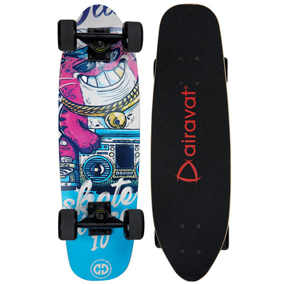 AIRAVAT Gallant Wooden Skateboard | Premium 7-Layer Deck with Non-Slip PU Wheels | Multicolor Board for Kids, Teens & Adults | Weight Capacity up to 100Kg - Best Price online Prokicksports.com