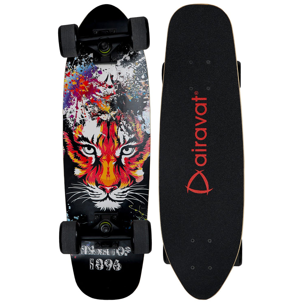 AIRAVAT Gallant Wooden Skateboard | Premium 7-Layer Deck with Non-Slip PU Wheels | Multicolor Board for Kids, Teens & Adults | Weight Capacity up to 100Kg - Best Price online Prokicksports.com