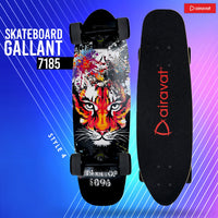 AIRAVAT Gallant Wooden Skateboard | Premium 7-Layer Deck with Non-Slip PU Wheels | Multicolor Board for Kids, Teens & Adults | Weight Capacity up to 100Kg - Best Price online Prokicksports.com