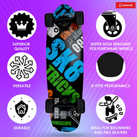 AIRAVAT Gallant Wooden Skateboard | Premium 7-Layer Deck with Non-Slip PU Wheels | Multicolor Board for Kids, Teens & Adults | Weight Capacity up to 100Kg - Best Price online Prokicksports.com