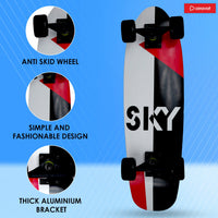 AIRAVAT Gallant Wooden Skateboard | Premium 7-Layer Deck with Non-Slip PU Wheels | Multicolor Board for Kids, Teens & Adults | Weight Capacity up to 100Kg