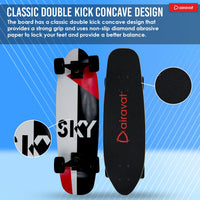 AIRAVAT Gallant Wooden Skateboard | Premium 7-Layer Deck with Non-Slip PU Wheels | Multicolor Board for Kids, Teens & Adults | Weight Capacity up to 100Kg