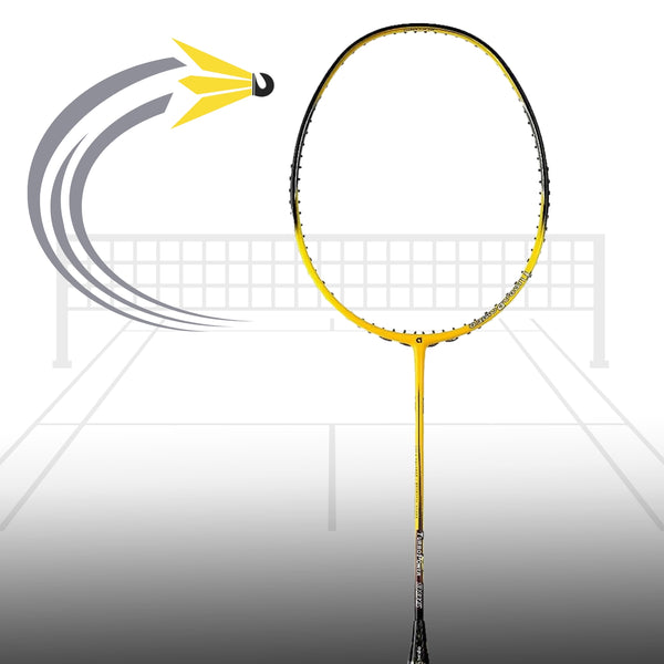 Apacs Turbo Power 996 Unstrung Badminton Racquet with Cover, Yellow/Black (4U-G2)