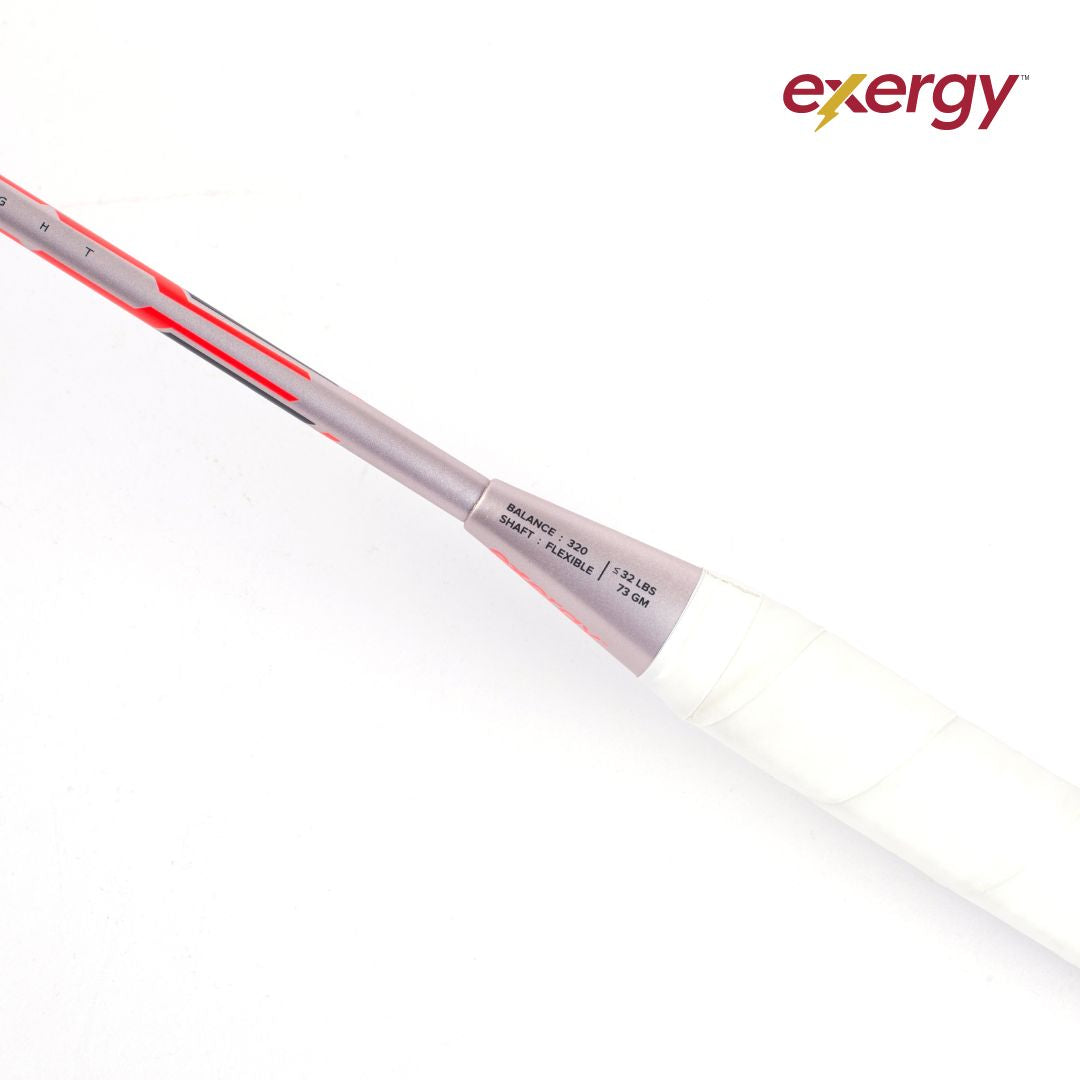Exergy Aqualight Badminton Racket - Lightweight 75g, 28 lbs Tension, Pre-Strung with Full Cover - Best Price online Prokicksports.com