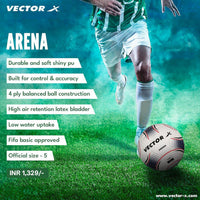 Vector X FB-Arena Football - Size 5 | Durable PU Leather Football for Training & Match Play | Official Size for Adults & Teens - Best Price online Prokicksports.com