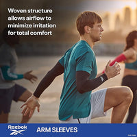 Reebok Unisex Black Arm Sleeves for Sports, Running, Gym, UV Protection, Compression & Sweat Absorption - Best Price online Prokicksports.com