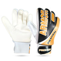 Prokick Armor Football Goalkeeper Gloves Black Gold with Strong Grip Latex Palm, Finger Protection, Comfort Padding for Training and Match Play - Best Price online Prokicksports.com