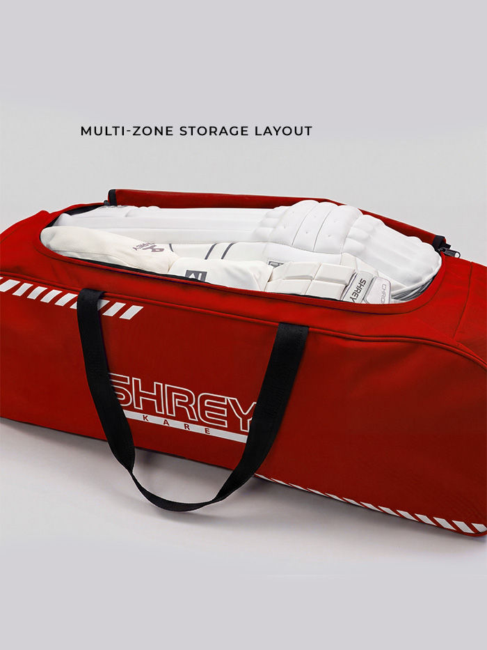 Shrey Kare Wheelie 2.0 Cricket Kitbag | Padded 2-Bat Sleeves, Dual Nylon Wheels & Multi-Zone Storage - Best Price online Prokicksports.com