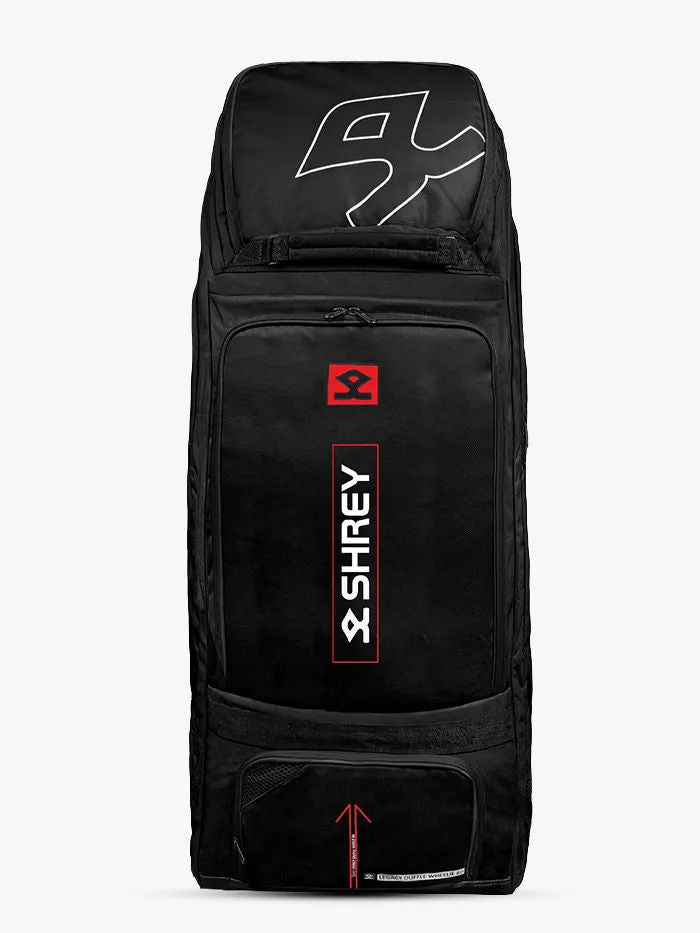Shrey 3360 Legacy Duffle Wheelie 80 Cricket Kitbag | 2 Bat Capacity, Coated PU Fabric & Smooth Wheels - Best Price online Prokicksports.com
