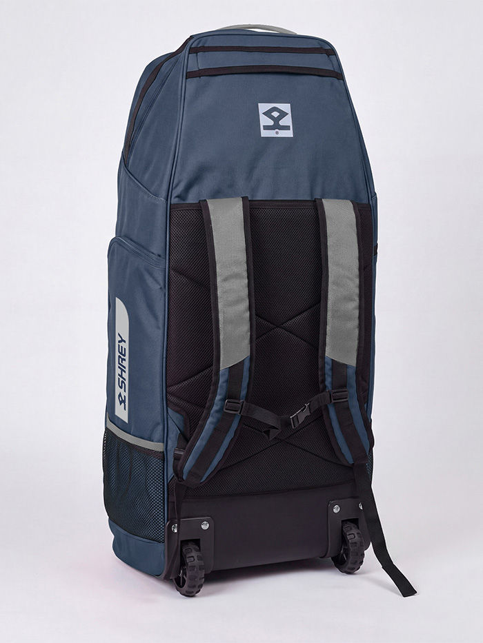 Shrey Pro Premium Duffle 2.0 Cricket Kitbag | 6 Padded Bat Pockets, Heavy-Duty Wheels & Shoe Compartment | Navy - Best Price online Prokicksports.com