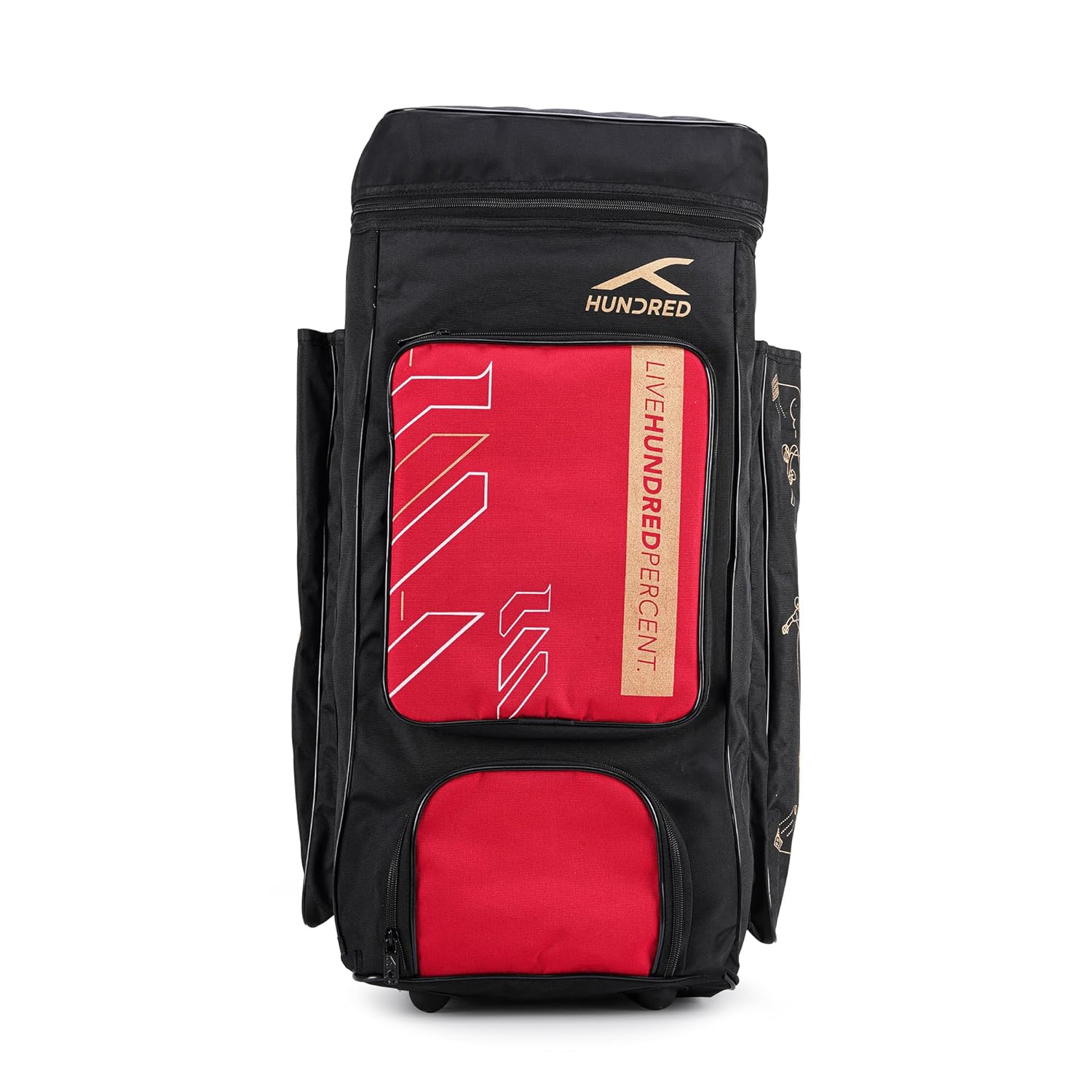 Hundred Aspire Cricket Kit Bag – Large Cricket Duffle Bag with Bat Compartment, Shoe Pocket & Multiple Storage Sections for Match Equipment - Best Price online Prokicksports.com