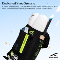 Hundred Aspire Cricket Kit Bag – Large Cricket Duffle Bag with Bat Compartment, Shoe Pocket & Multiple Storage Sections for Match Equipment - Best Price online Prokicksports.com