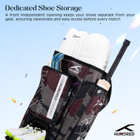Hundred Aspire Cricket Kit Bag – Large Cricket Duffle Bag with Bat Compartment, Shoe Pocket & Multiple Storage Sections for Match Equipment - Best Price online Prokicksports.com